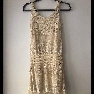 Cream colored lace dress